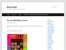 Tablet Screenshot of blog.deconcept.com